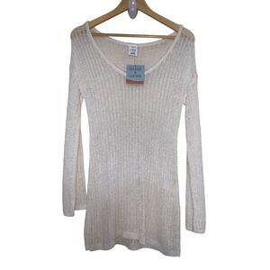 NWT Shade & Shore White Long Sleeve Bathing‎ Suit Cover up Size S